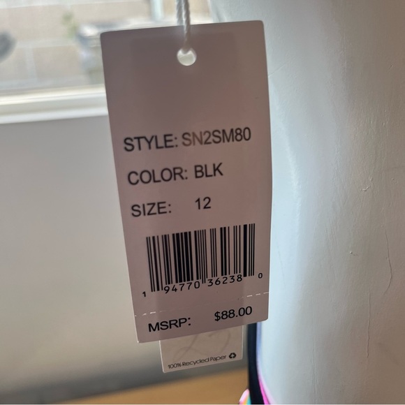 New Sunshine 79 Two Piece Bikini Set Black and White Zebra Print Women's Size 12 - Picture 9 of 11